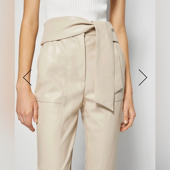 jonathan simkhai tessa cream vegan leather pant
